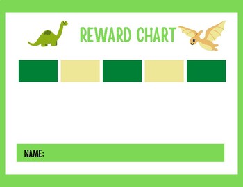 Preview of Dinosaur Reward Chart