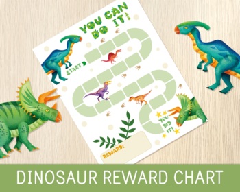 Preview of Dinosaur Reward Chart, Sticker Chart, Behavior, Goals, Potty Training Chart