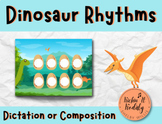 Dinosaur Rhythm Composition / Dictation Slides & Easel Activity!