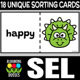 Dinosaur SEL Social Emotional Learning Matching Cards