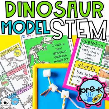 Preview of Dinosaur STEM Activity for Preschool - Dinosaur STEM Challenge PreK