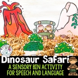 Dinosaur Safari Themed Sensory Bin for Speech and Language Skills