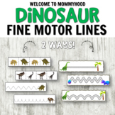 Dinosaur Scissor Strips for Cutting Practice or Tracing fo
