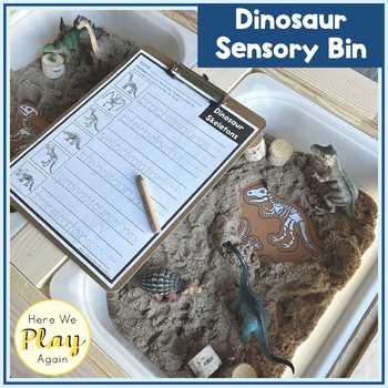 Preview of Dinosaur Dig | Sensory Bin | Paleontologist | Inquiry 