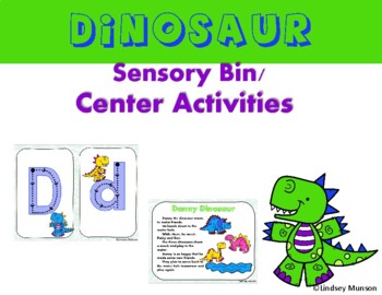 Preview of Dinosaur Sensory Bin and Center Activities for Beginning Learners