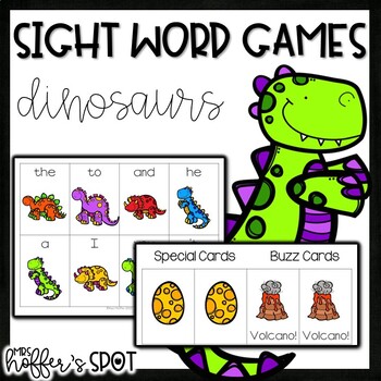 Dinosaur Free Printable Sight Word Game - Brain Power Family