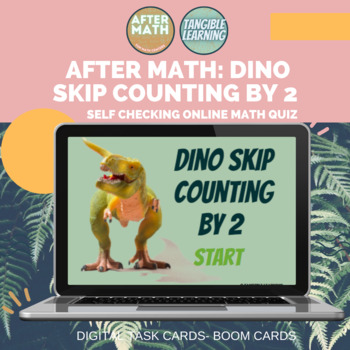 Preview of Dinosaur Skip Counting by 2s Digital Boom Card Deck