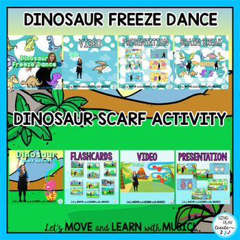 Dinosaur Freeze Dance, Brain Break, Exercise, Movement Activity