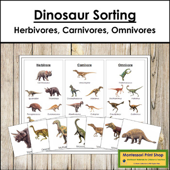 Preview of Dinosaur Sorting - Herbivores, Carnivores & Omnivores