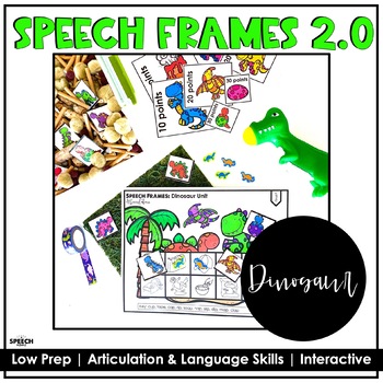 Preview of Dinosaur Speech Frames- No Prep Articulation Language Therapy