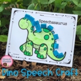 Dinosaur Speech Therapy Activity Articulation Language: Wh