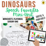 Dinosaur Speech Therapy Mini Unit | Digital + Printable