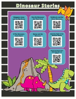 Preview of Dinosaur Stories QR