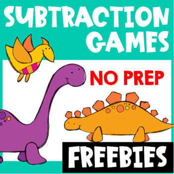 Preview of Free Dinosaur Math Subtraction Games: Subtraction Math Board Games
