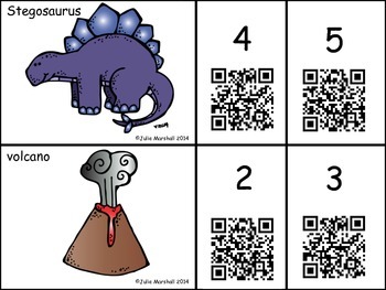 Dinosaur Syllable Count - An Auditory QR Code Activity by Jewels by Julie