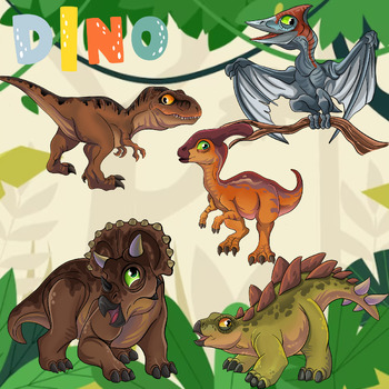 Preview of Dinosaur (T-Rex,Velociraptor,Brachiosaurus) Coloring Pages