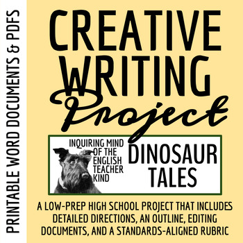 Preview of High School Creative Writing Project for Drafting Dinosaur Tales (Printable)