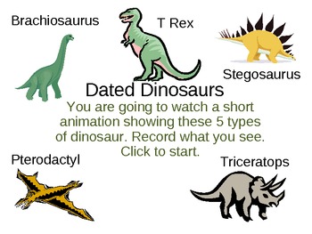 Preview of Dinosaur Data POWERPOINT