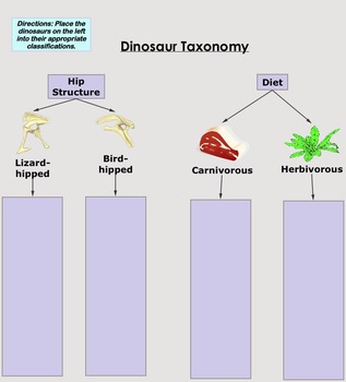 Preview of Dinosaur Taxonomy Graphic Organizer
