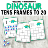 Dinosaur Tens Frames (0-20) for Math Centers or Preschool 