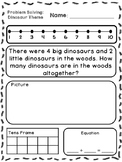 Dinosaur Theme Addition & Subtraction Word Problems (Kinde