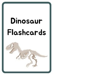 Preview of Dinosaur Theme Flashcards- Toddler activity