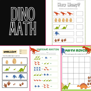 Dinosaur Theme - Math Activities by Mack's Class | TPT