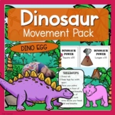 Dinosaur Gross Motor and Brain Break Ideas - Pink Oatmeal