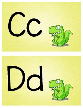 dinosaur themed alphabet by early childhood resource center tpt