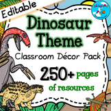 Dinosaur Themed Classroom Decor Pack ⭐Editable⭐