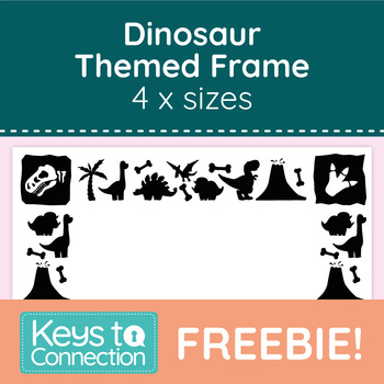 Preview of Dinosaur Themed Frame - 4 x Sizes - Freebie