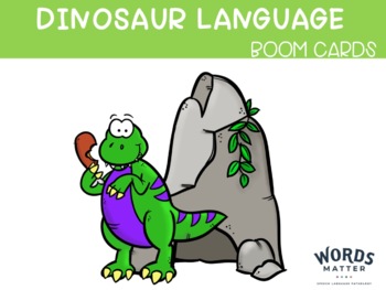 Preview of Dinosaur Themed Language BOOM Cards 