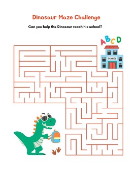 Dinosaur Themed Mazes for Preschoolers by Pink Unicorn Kids | TPT