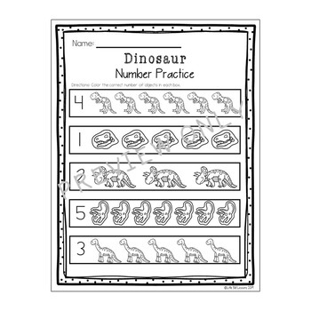 dinosaur themed printablesworksheets for prek kindergarten tpt