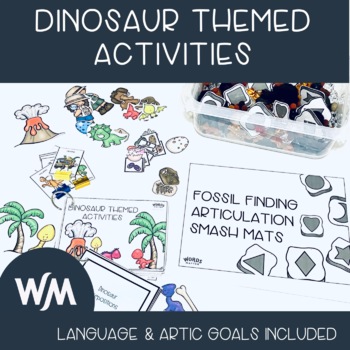 Preview of Dinosaur Themed Speech and Language Unit