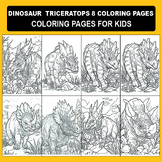 Dinosaur Triceratops Coloring Pages, Summer Activities