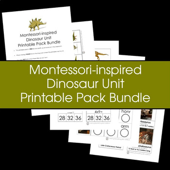 Preview of Dinosaur Unit Printable Pack Bundle