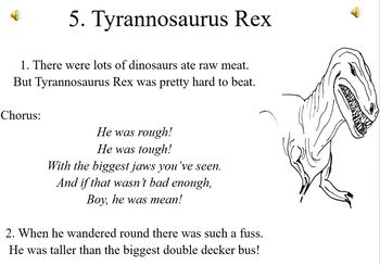 Preview of Dinosaur Unit - Tyrannosaurus Rex Song