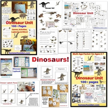 Preview of Dinosaur Unit and Lapbook