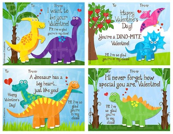 Preview of Dinosaur Valentines