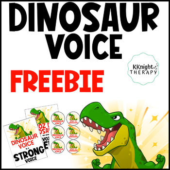 Preview of Dinosaur Voice | Visuals to Help Improve Intelligibility with Masks FREEBIE