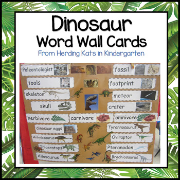 Preview of Dinosaur Word Wall Cards