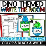 Dinosaur Write the Room Addition and Subtraction in 10 & i