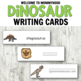 Dinosaur Writing Cards in Cursive AND Print