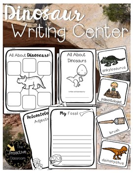 Preview of Dinosaur Activity: Writing Prompts, Writing Paper, and Word Wall Cards