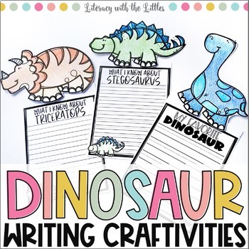 Preview of Dinosaur Writing Craftivities | Dino Reports and Prompts