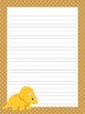 Dinosaur Writing Paper - 3 Styles - 4 Designs by Pink Posy Paperie