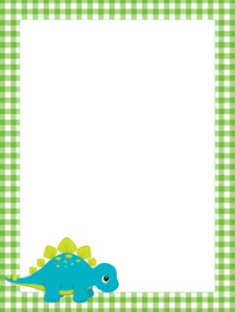 dinosaur border writing paper