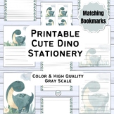 Dinosaur Writing Paper | Dino Stationery | Bookmarks | Res