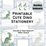 Dinosaur Writing Paper | Dino Stationery | Bookmarks | Res